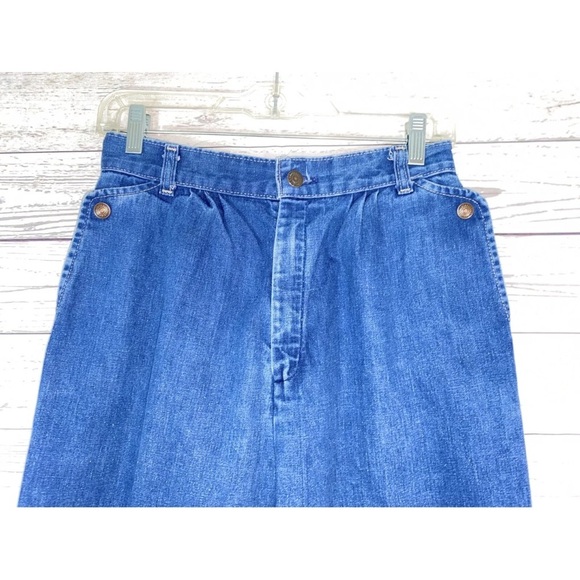 80's Vintage LEVIS womens high waisted pleated front denim blue jeans 28” Waist - Picture 3 of 12